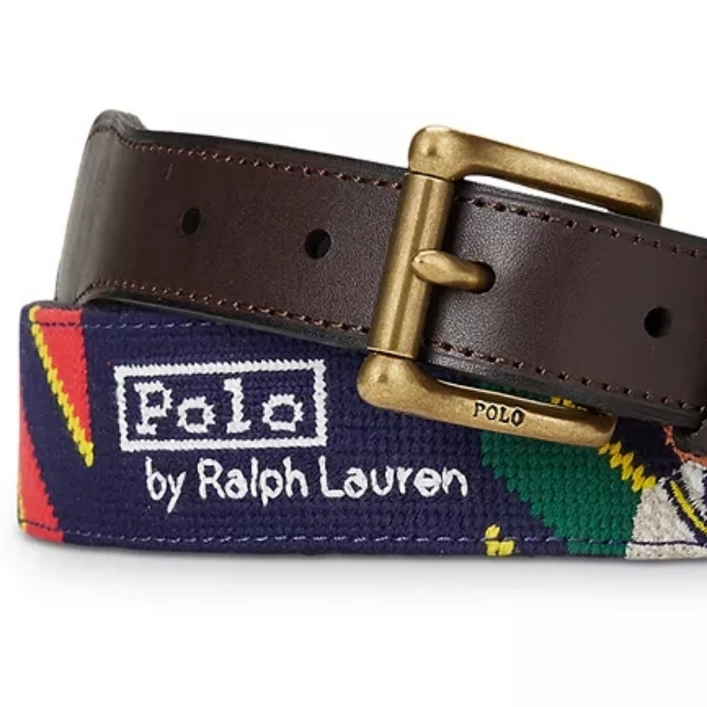 Polo by Ralph Lauren Men's Multicolor Canvas Belt